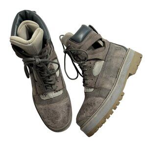 Hood by Air Avalanche Deconstructed Custom Boots in Grey